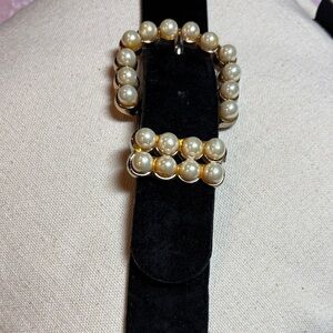 Pearl and Suede leather belt